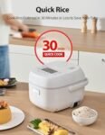 Toshiba Mini Rice Cooker, 3 Cups Uncooked Small Rice Cooker, Steamer & Warmer, With Fuzzy Logic And One-Touch Cooking, 24 Hour Delay Timer And Auto Keep Warm Feature