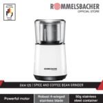 Rommelsbacher EKM 125 Spice and coffee bean grinder blender 2 Year Warranty