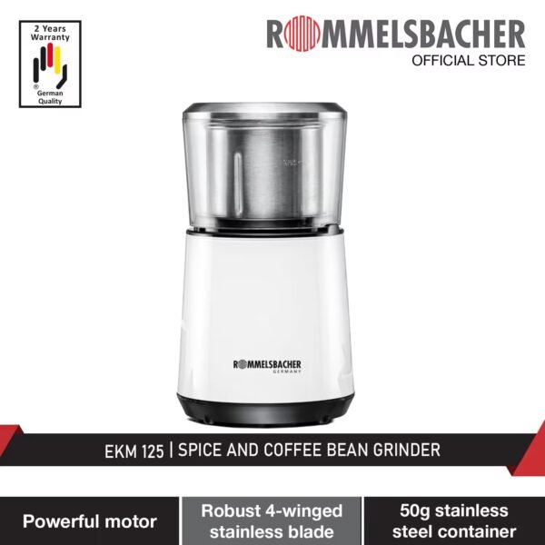 Rommelsbacher EKM 125 Spice and coffee bean grinder blender 2 Year Warranty