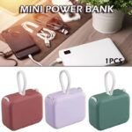 wlk Portable Charger 4000mAh Power Bank Fast Charging Built-in Cable Phone Holder Compact Size and Lightweight Durable Construction Power Banks