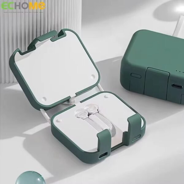 wlk Portable Charger 4000mAh Power Bank Fast Charging Built-in Cable Phone Holder Compact Size and Lightweight Durable Construction Power Banks