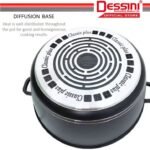DESSINI ITALY Granite Aluminium Non Stick Casserole Pot Bowl Deep Fry Pan Cookware Tool (12 Pcs)