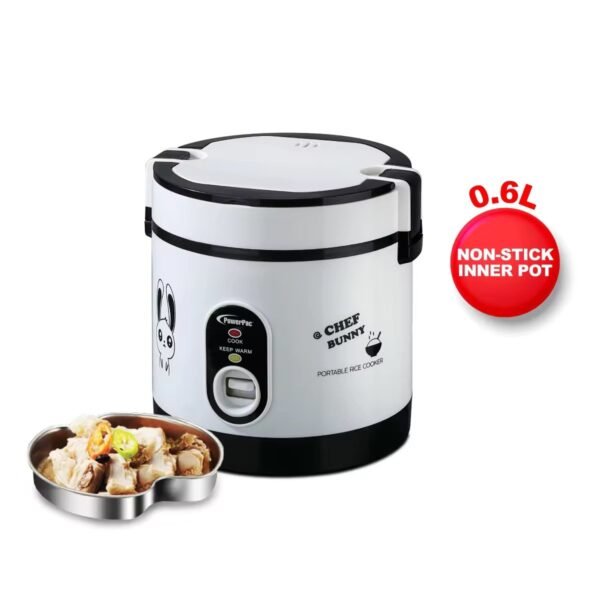 PowerPac Mini Rice Cooker, Electirc Lunch Box 0.6L/1.2L (PPRC09/PPRC113)