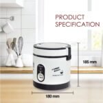 PowerPac Mini Rice Cooker, Electirc Lunch Box 0.6L/1.2L (PPRC09/PPRC113)