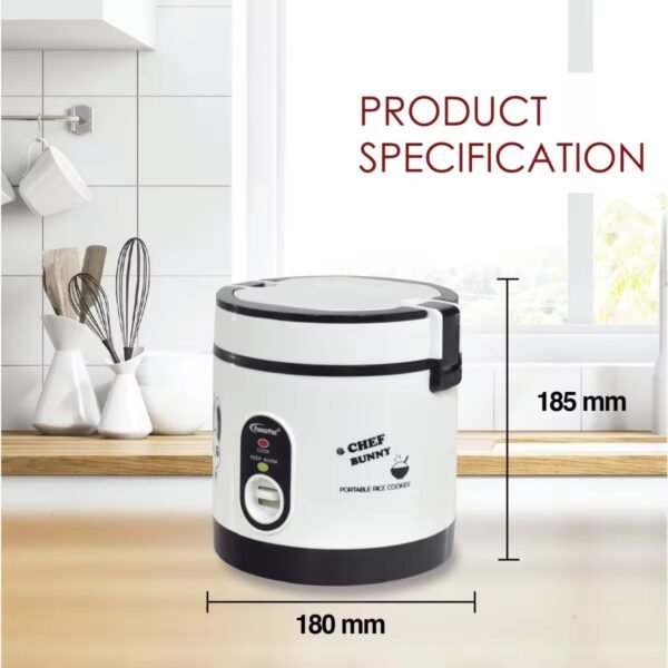 PowerPac Mini Rice Cooker, Electirc Lunch Box 0.6L/1.2L (PPRC09/PPRC113)
