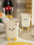 Large Size Kitchen Trash Can Creative Cute Cartoon Home Use New Model for Living Room Bedroom Bathroom High Aesthetic Value