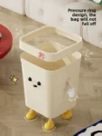 Large Size Kitchen Trash Can Creative Cute Cartoon Home Use New Model for Living Room Bedroom Bathroom High Aesthetic Value